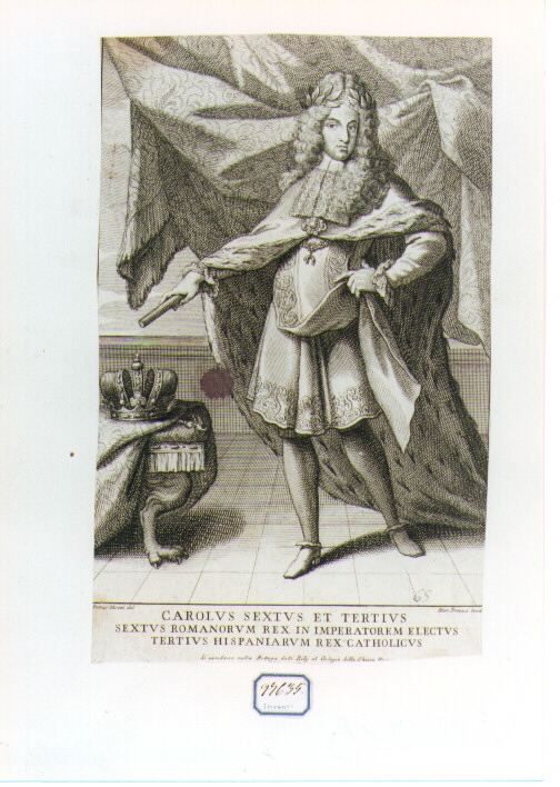 ritratto d'uomo (stampa) di Ghezzi Pier Leone, Frezza Giovanni Gerolamo (sec. XVIII)