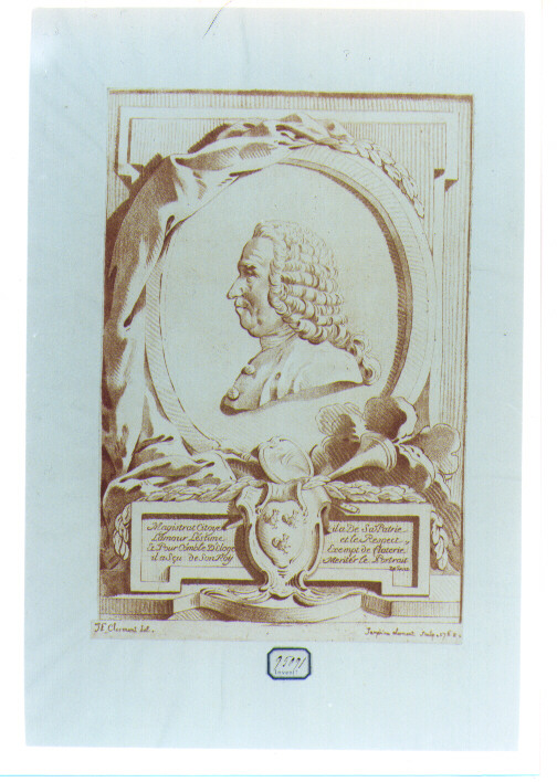 ritratto d'uomo (stampa a colori) di Clermont Jean François detto Ganif (sec. XVIII)