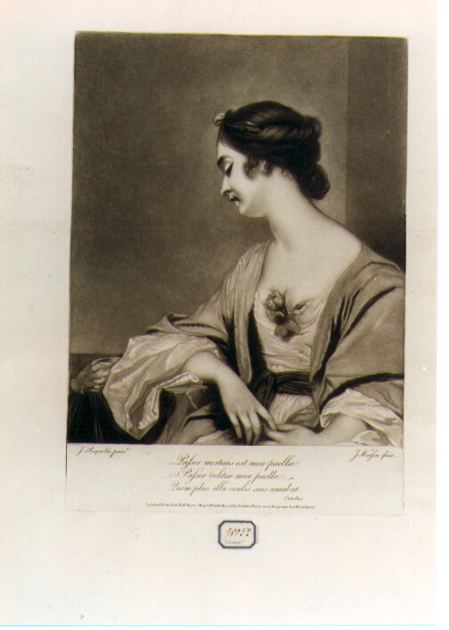 ritratto di donna (stampa) di Watson James, Reynolds Joshua (sec. XVIII)