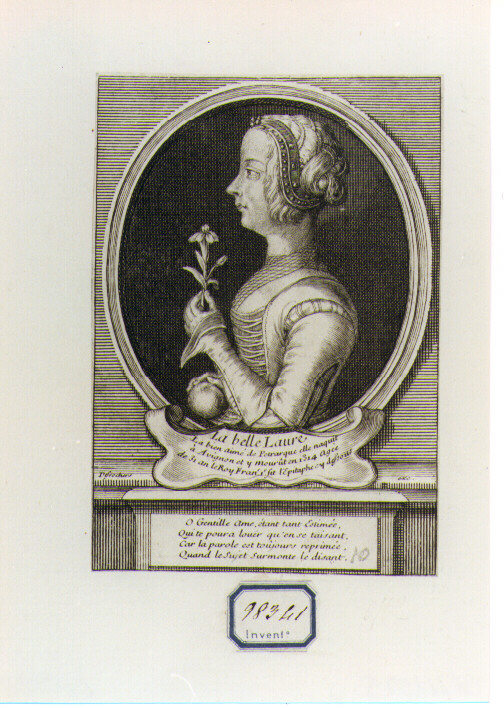 ritratto di donna (stampa) di Desrochers Etienne Jehandier (CERCHIA) (secc. XVII/ XVIII)