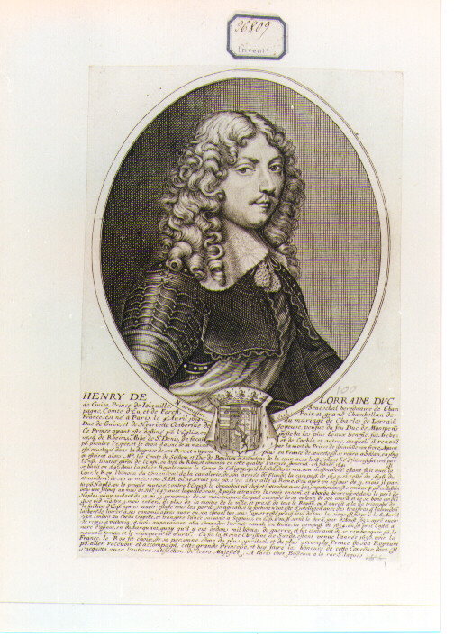 ritratto d'uomo (stampa) di De Larmessin Nicolas il Vecchio (seconda metà sec. XVII)
