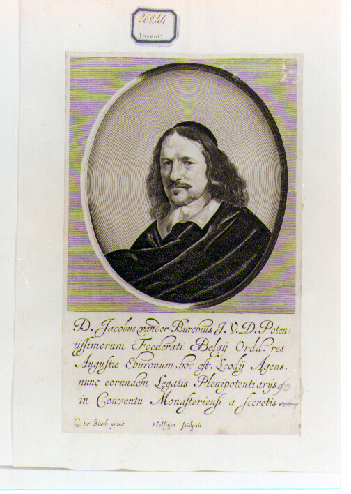 ritratto d'uomo (stampa) di Holsteijn Pieter I, Ter borch Gerard il Giovane (sec. XVII)