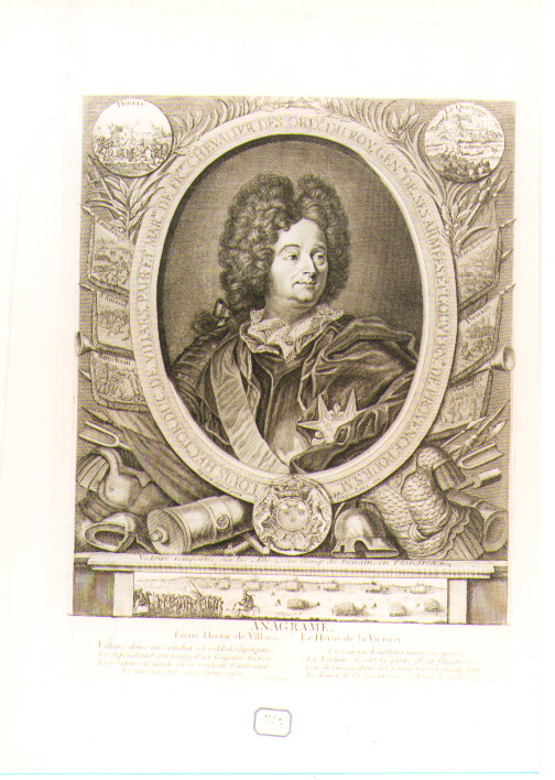 ritratto d'uomo (stampa) di Desrochers Etienne Jehandier (CERCHIA), Rigaud Hyacinthe (CERCHIA) (sec. XVIII)