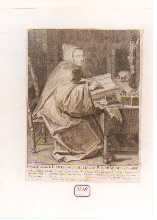 ritratto d'uomo (stampa) di Rigaud Hyacinthe, Crepy Jean (sec. XVIII)