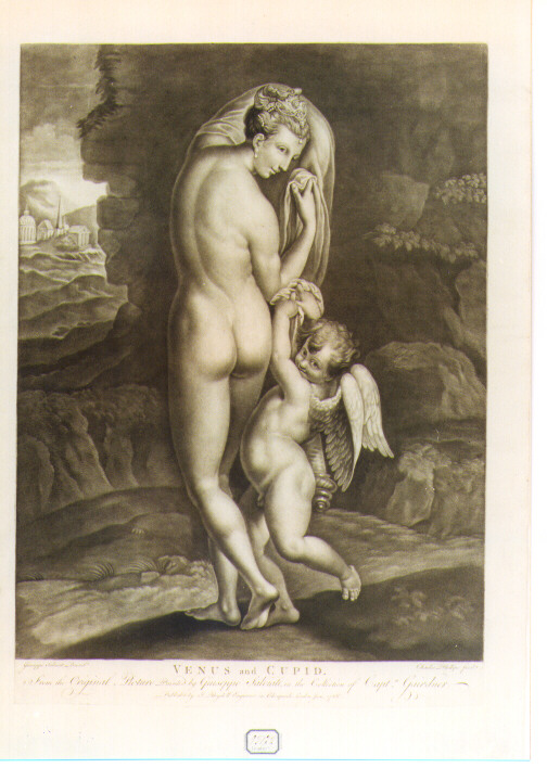Venere e Cupido (stampa) di Porta Giuseppe (sec. XVIII)