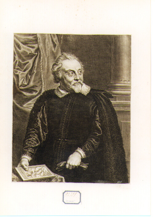 ritratto maschile a mezza figura (stampa) di Lasne Michel (sec. XVII)