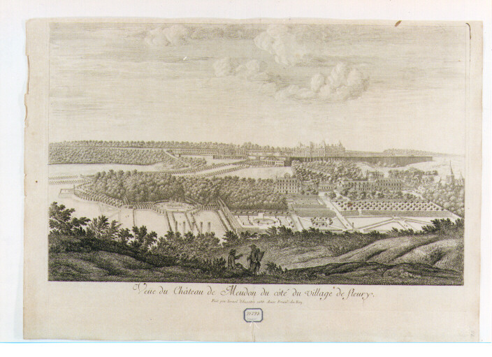 veduta del castello di Meudon (stampa) di Silvestre Israel (sec. XVII)