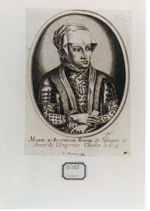 ritratto di Maria d'Austria Regina d'Ungheria (stampa) di Moncornet Balthasar (CERCHIA) (sec. XVII)