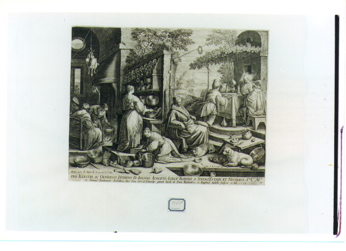 cena in Emmaus (stampa) di Sadeler Aegidius (sec. XVI)