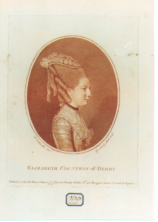 ritratto di donna (stampa a colori) - ambito inglese (sec. XVIII)