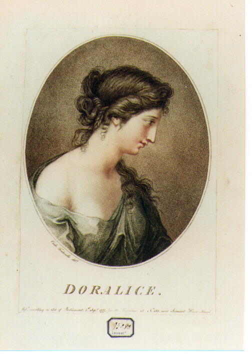 figura femminile (stampa a colori) di Ryland William Wynne (CERCHIA) (sec. XVIII)