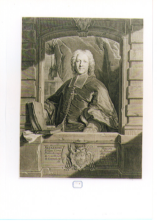 ritratto d'uomo (stampa) di Rigaud Hyacinthe, Drevet Claude (sec. XVIII)