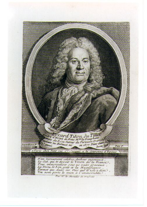 ritratto d'uomo (stampa) di Petit Gilles Edme, De Largillière Nicolas (sec. XVIII)