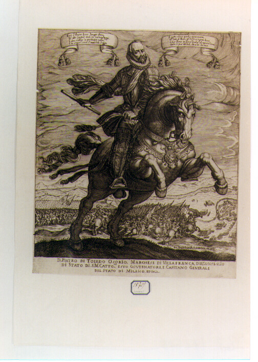 ritratto d'uomo (stampa) di Bianchi Giovanni Paolo (sec. XVII)