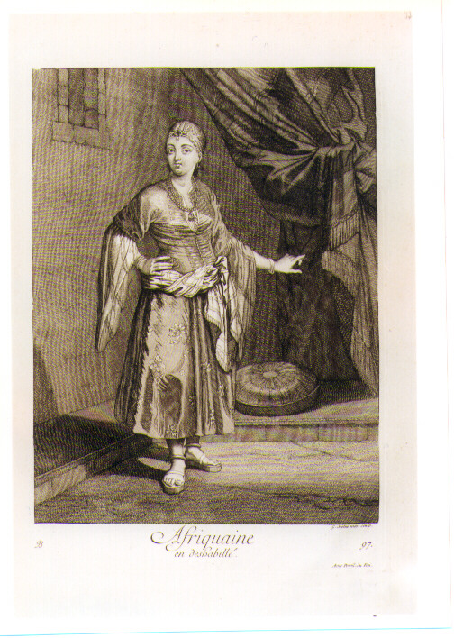 FIGURA FEMMINILE DI ORIENTALE (stampa) di Scotin Gerard I (sec. XVIII)