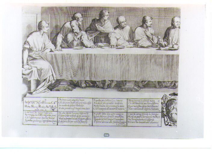 ULTIMA CENA (stampa) di Andrea d'Agnolo detto Andrea del Sarto, Cruger Theodor (sec. XVIII)