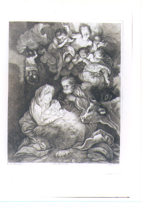 natività di Gesù (stampa) di Mehus Livien, Mogalli Cosimo, Petrucci Francesco (sec. XVIII)