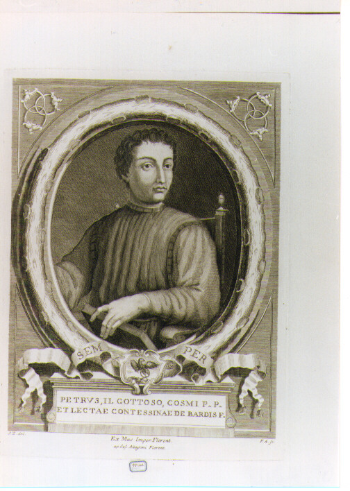 RITRATTO DI PIETRO IL GOTTOSO (stampa) di Allegrini Francesco, Zocchi Giuseppe (sec. XVIII)