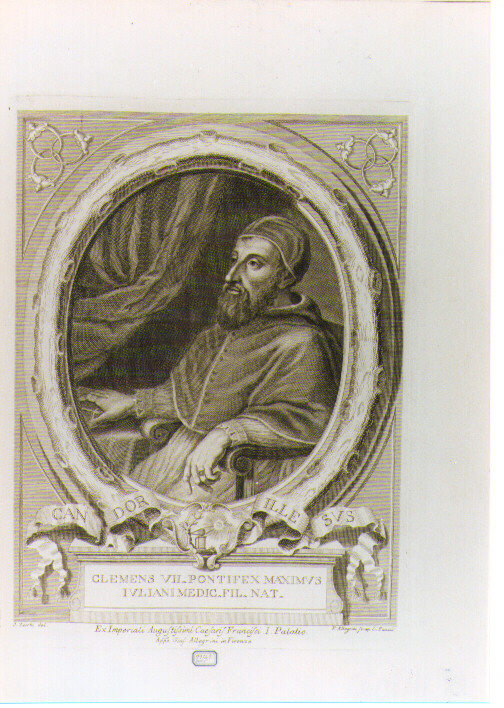 RITRATTO DI PAPA CLEMENTE VII (stampa) di Allegrini Francesco, Faucci Carlo, Zocchi Giuseppe (sec. XVIII)