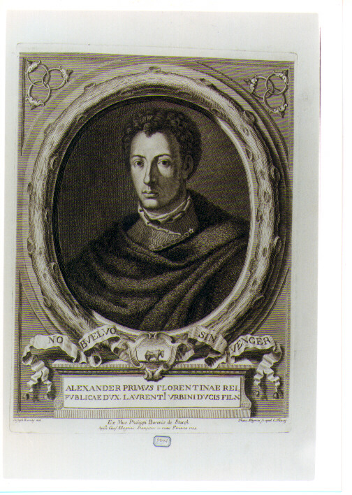 RITRATTO DI ALESSANDRO DE' MEDICI (stampa) di Allegrini Francesco, Faucci Carlo, Zocchi Giuseppe (sec. XVIII)
