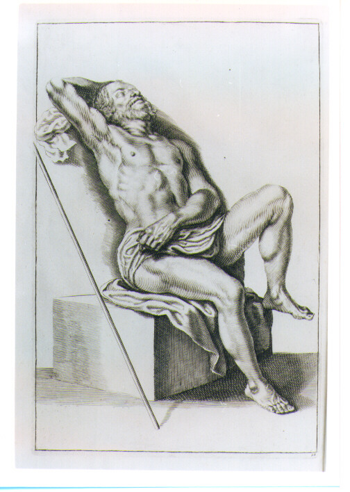 FIGURA MASCHILE DORMIENTE (stampa) di De Lairesse Gèrard (CERCHIA) (sec. XVIII)