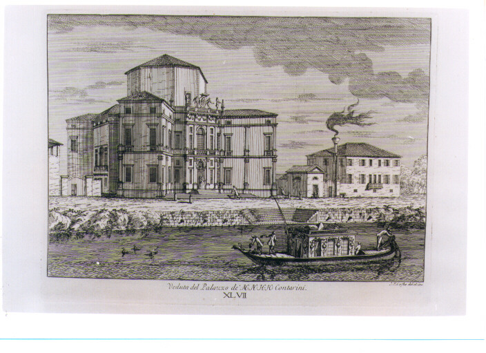 VEDUTA DEL PALAZZO DEI CONTARINI (stampa) di Costa Giovanni Francesco (sec. XVIII)