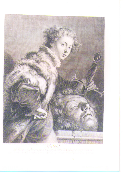 DAVID CON LA TESTA DI GOLIA (stampa) di Fetti Domenico, Chereau Jacques (sec. XVIII)