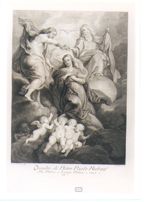 INCORONAZIONE DI MARIA VERGINE (stampa) di Rubens Pieter Paul, Faucci Carlo, Lorenzi Lorenzo (sec. XVIII)