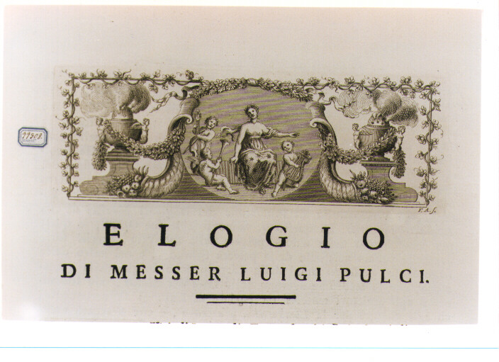ALLEGORIA DELLA POESIA (stampa) di Allegrini Francesco (sec. XVIII)