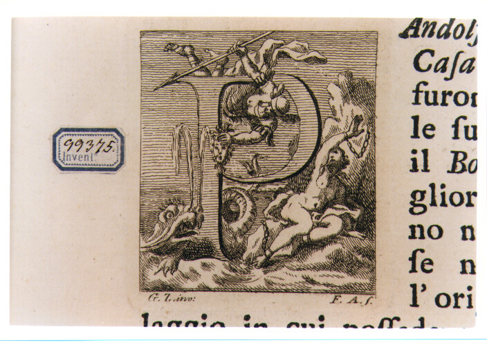 CAPOLETTERA P CON PERSEO LIBERA ANDROMEDA (stampa) di Zocchi Giuseppe, Allegrini Francesco (sec. XVIII)