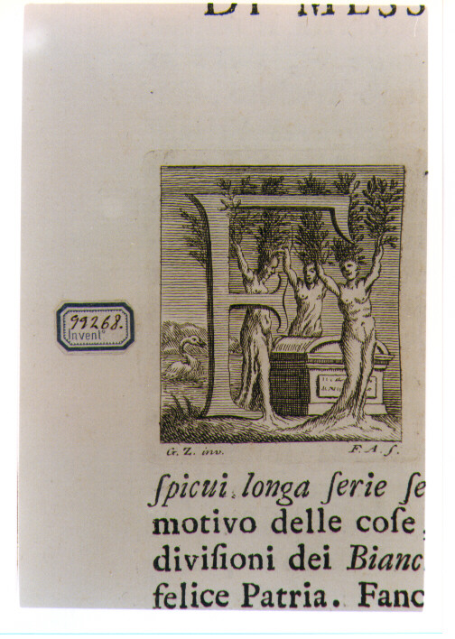 CAPOLETTERA F CON PIANTO DELLE SORELLE DI FETONTE (stampa) di Zocchi Giuseppe, Allegrini Francesco (sec. XVIII)