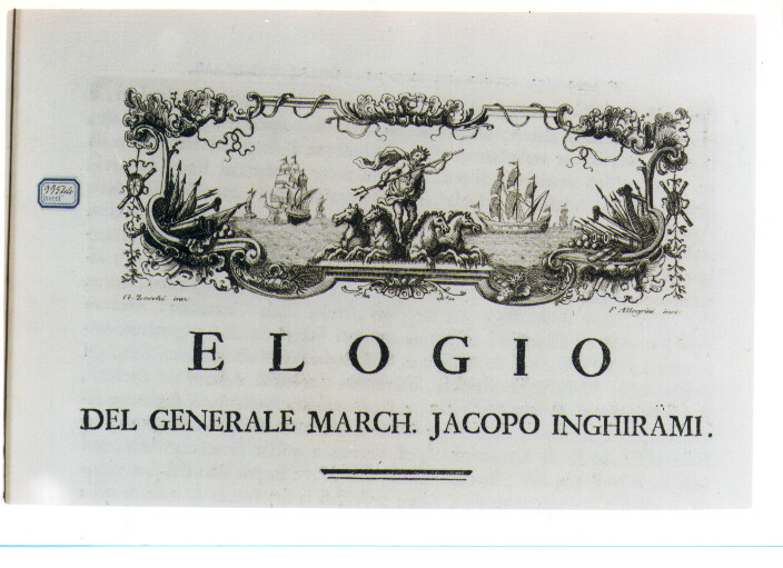 NETTUNO COME DIO DEL MARE (stampa) di Zocchi Giuseppe, Allegrini Francesco (sec. XVIII)