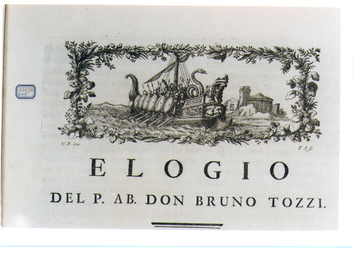 NAVE CON SOLDATI (stampa) di Zocchi Giuseppe, Allegrini Francesco (sec. XVIII)