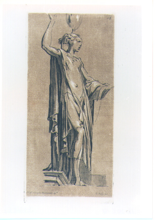 FIGURA FEMMINILE (stampa a colori) di Mazzola Francesco detto Parmigianino, Bossi Benigno (sec. XVIII)