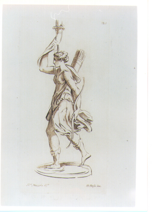 DIANA (stampa a colori) di Mazzola Francesco detto Parmigianino, Bossi Benigno (sec. XVIII)