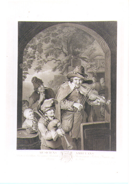SUONATORI AMBULANTI (stampa) di Dictricy, Wille Johann Georg (sec. XVIII)