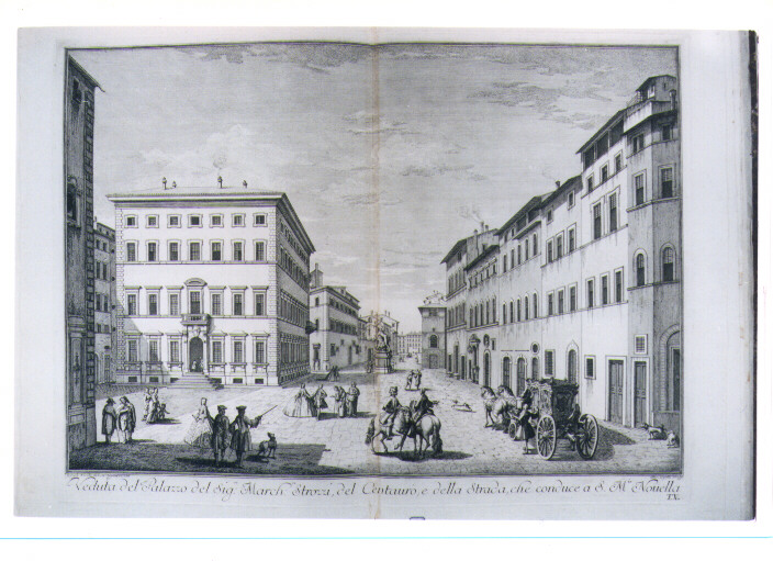 VEDUTA DI PALAZZO STROZZI (stampa) di Sgrilli Bernardo Sansone, Zocchi Giuseppe (sec. XVIII)