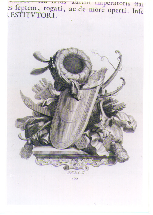 PANOPLIA D'ARMI TURCHE (stampa) di Van Audenaerde Robert (sec. XVIII)