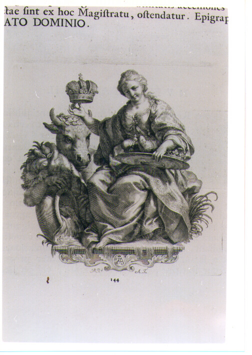 ALLEGORIA DELL'EUROPA (stampa) di Van Audenaerde Robert (sec. XVIII)