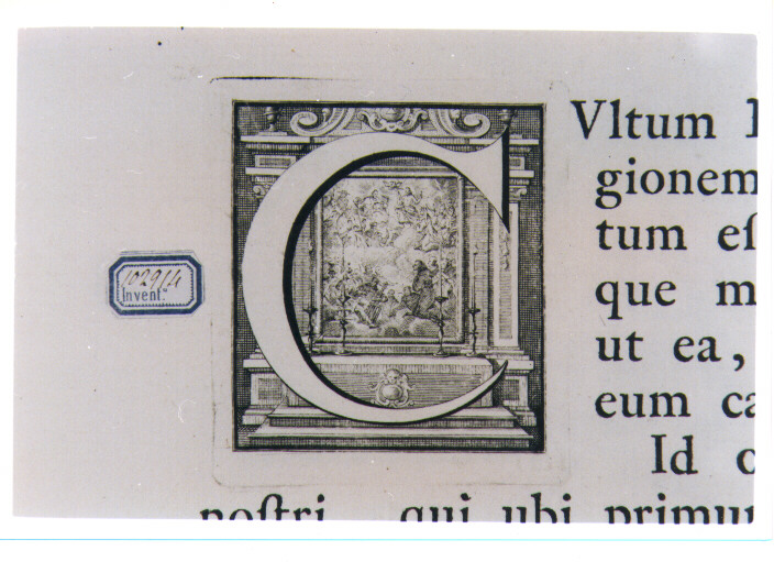 CAPOLETTERA C CON ALTARE (stampa) di Van Audenaerde Robert (sec. XVIII)