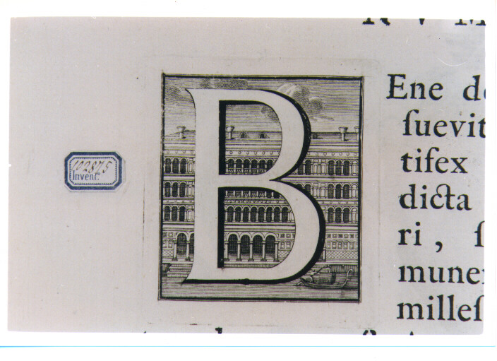 CAPOLETTERA B CON PALAZZO VENEZIANO (stampa) di Van Audenaerde Robert (sec. XVIII)