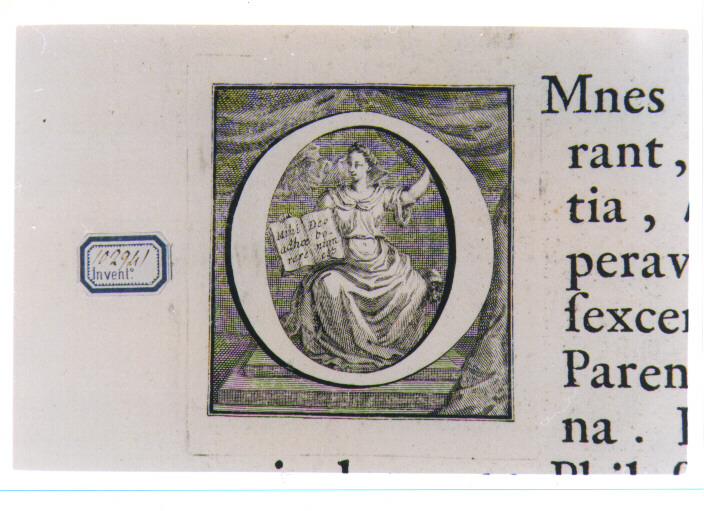 CAPOLETTERA O CON FIGURA ALLEGORICA FEMMINILE (stampa) di Van Audenaerde Robert (sec. XVIII)