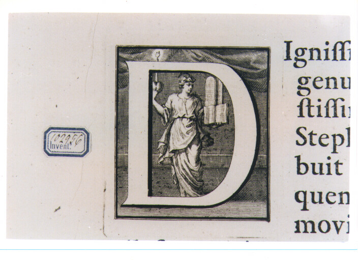 CAPOLETTERA D CON ALLEGORIA DELLA PAROLA DI DIO (stampa) di Van Audenaerde Robert (sec. XVIII)