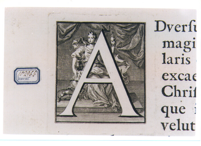 CAPOLETTERA A CON ALLEGORIA DELL'AMORE MATERNO (stampa) di Van Audenaerde Robert (sec. XVIII)