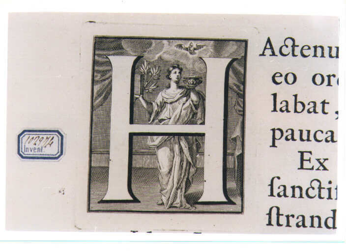 CAPOLETTERA H CON SPIRITO SANTO CHE INFONDE SAPIENZA (stampa) di Van Audenaerde Robert (sec. XVIII)