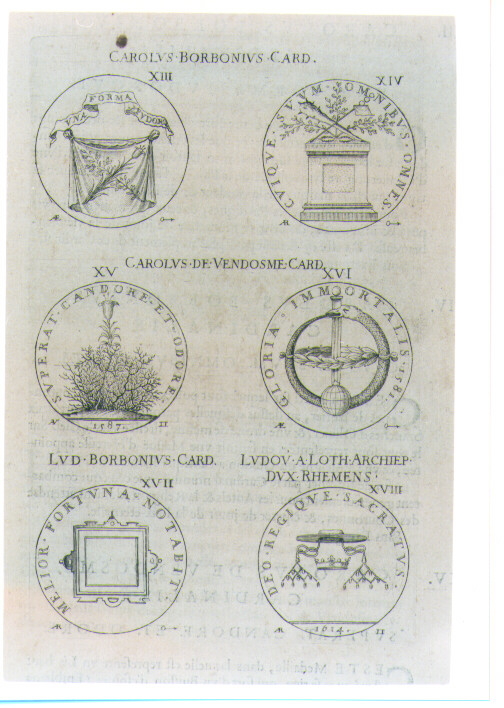 SEI MEDAGLIE DI CARDINALI FRANCESI (stampa) di De Bie Jacques detto Jacobus Biesius (sec. XVII)