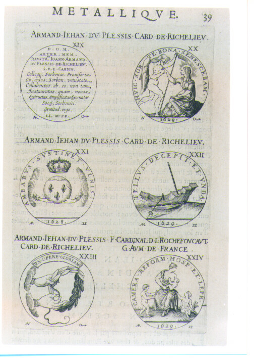 SEI MEDAGLIE DI CARDINALI FRANCESI (stampa) di De Bie Jacques detto Jacobus Biesius (sec. XVII)