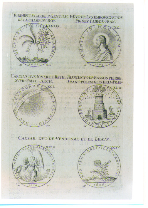 SEI MEDAGLIE DI PRINCIPI FRANCESI (stampa) di De Bie Jacques detto Jacobus Biesius (sec. XVII)
