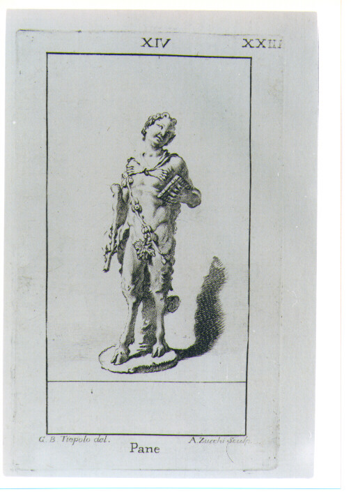 STATUA DI PAN (stampa) di Zucchi Antonio, Tiepolo Giovanni Battista (sec. XVIII)