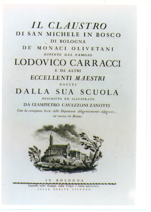 VEDUTA DELLA CHIESA DI SAN MICHELE IN BOSCO (stampa) di Panfili Pio (sec. XVIII)